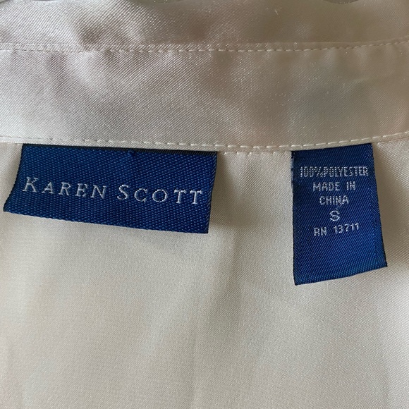 Karen Scott Champagne Blouse - Picture 9 of 9